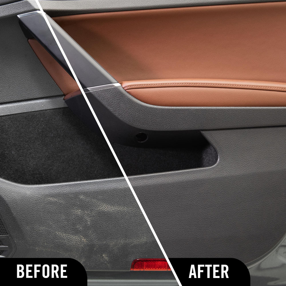 Turtle Wax Inside Job spray application showing even interior surface coverage.