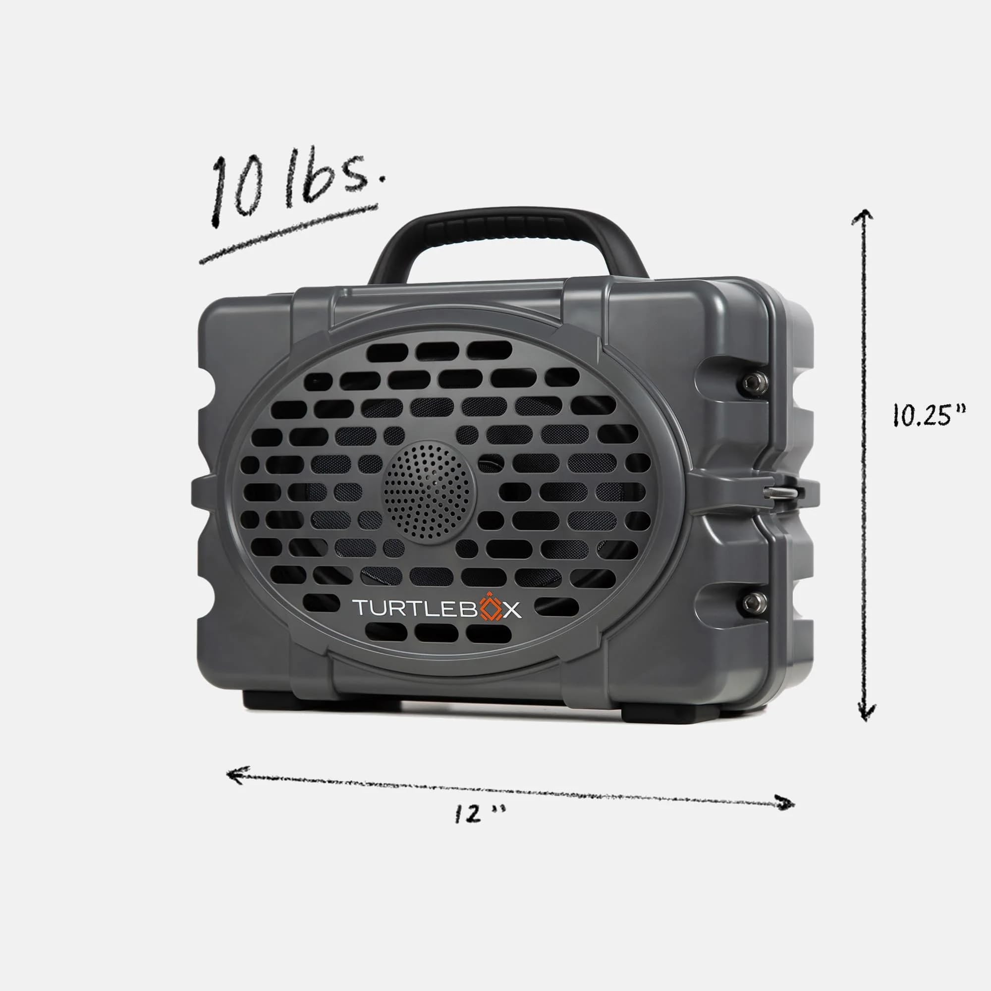 Turtlebox Original Gen 3 on beach scene showing durable outdoor speaker for sun and sand