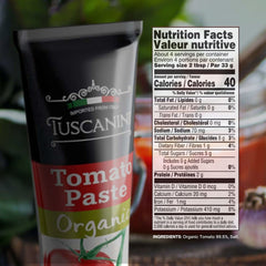 Tuscanini double-concentrate tomato paste highlighting rich flavor for sauces