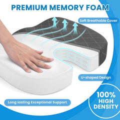 TushGuard cushion with non-slip bottom stays in place on various seats.