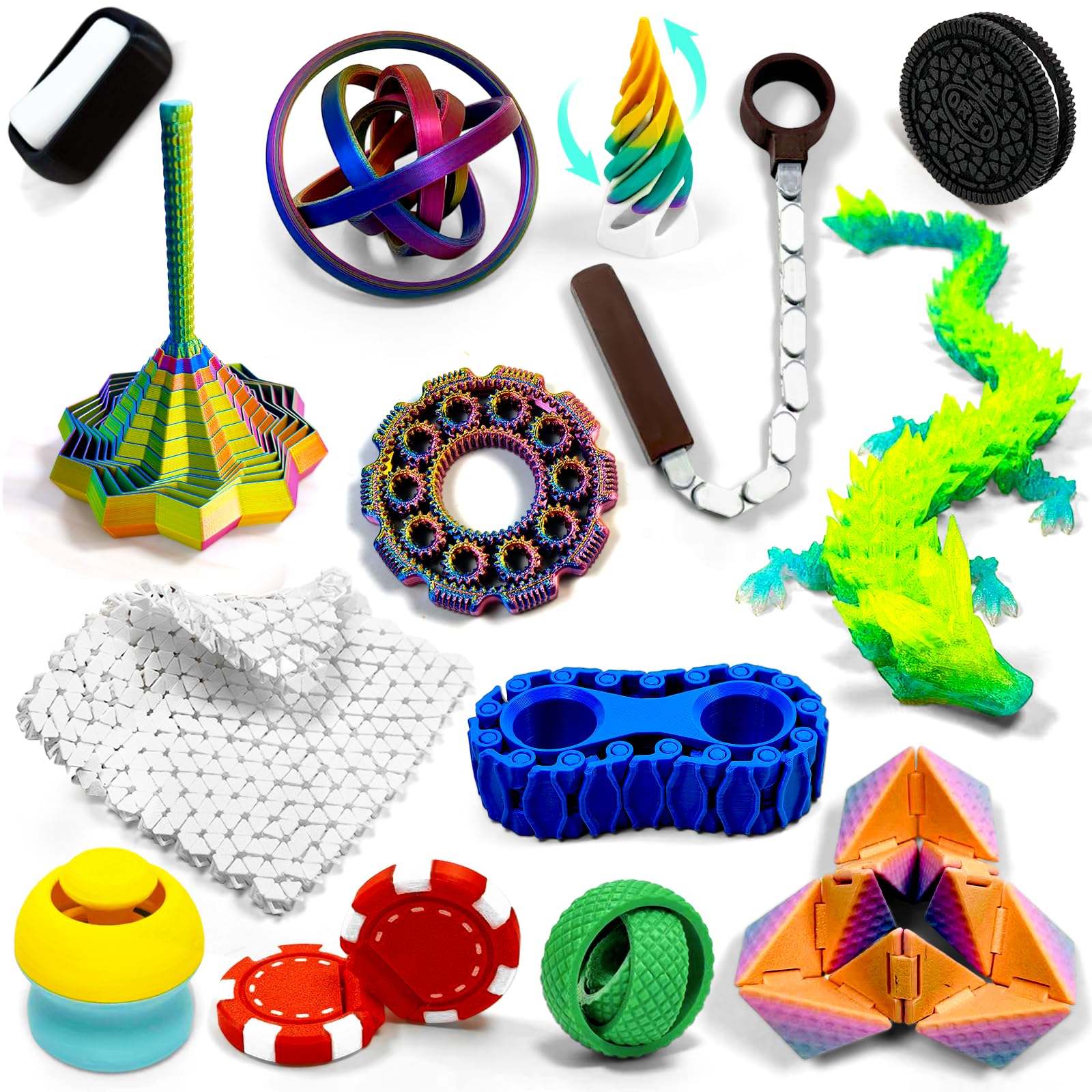 TUTHKOTH 14-in-1 fidget clicker boosts focus and tactile engagement at work.