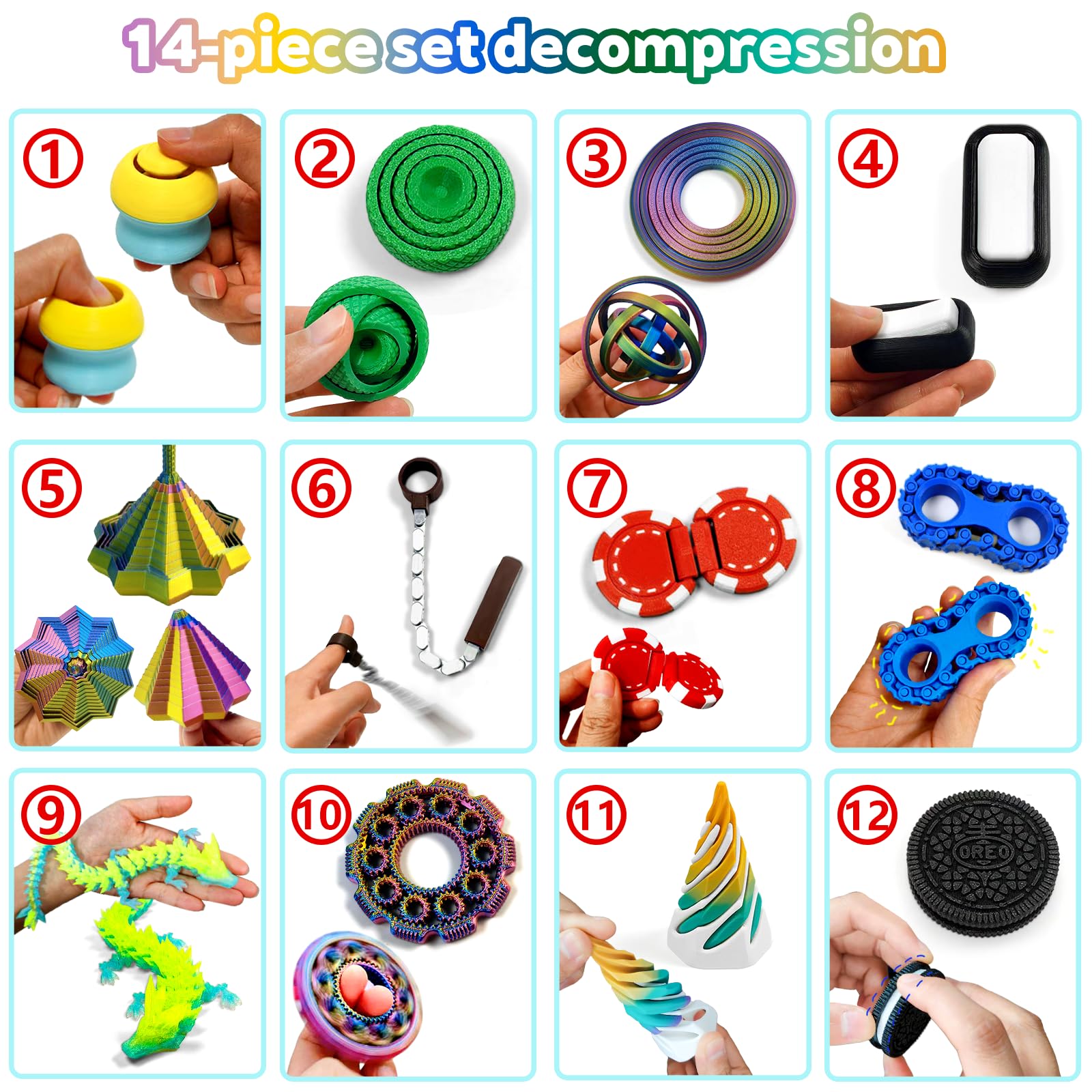 TUTHKOTH gyro spinner 3D fidget delivers smooth spins for calm focus.