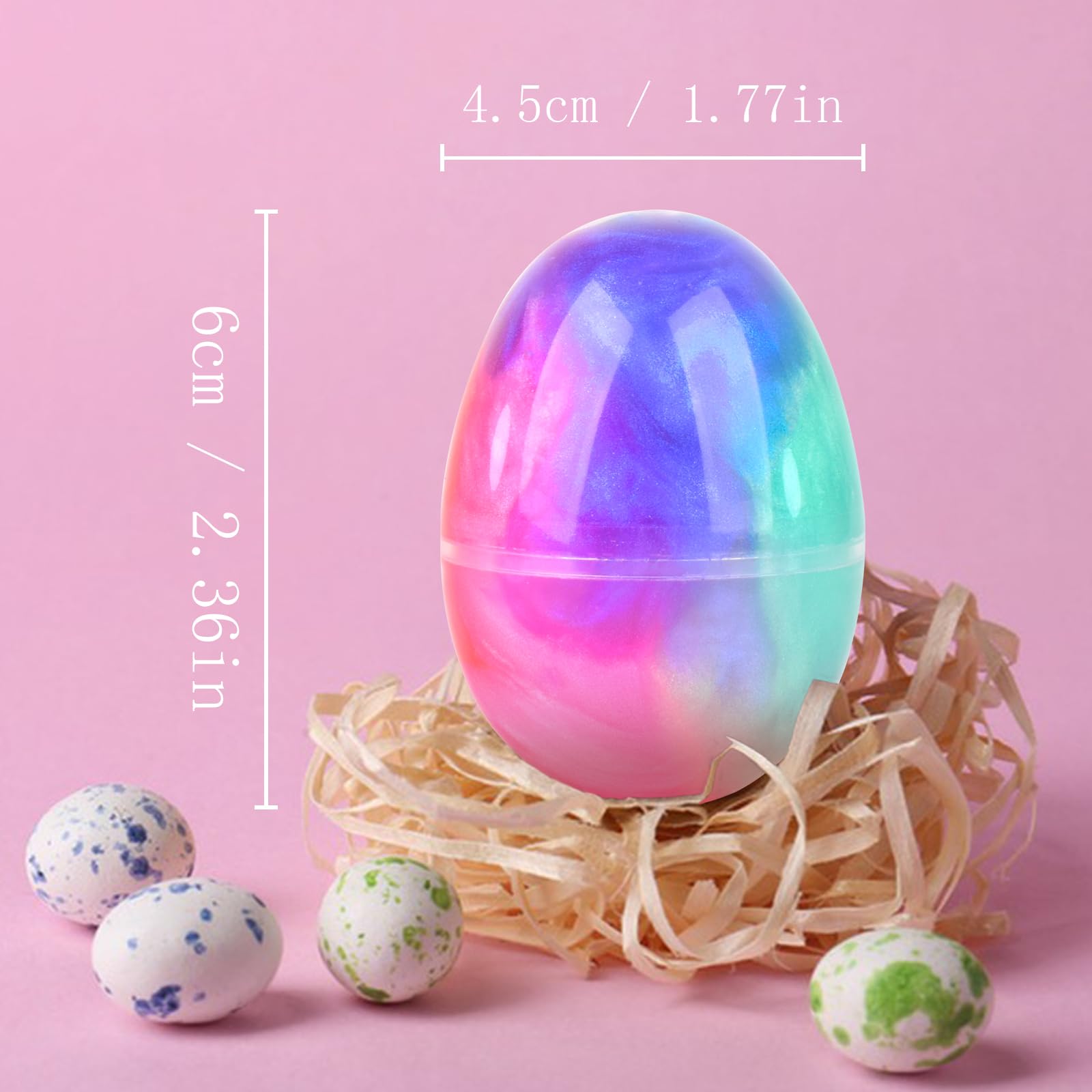 tuupowana Mini eggs sized 1.77 by 2.36 inches fit compact baskets