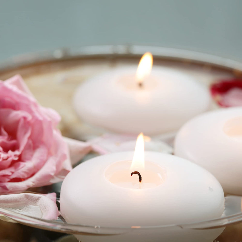 Tuyai floating candle 3inch-dripless-wax showcases clean burn for elegant water centerpiece.