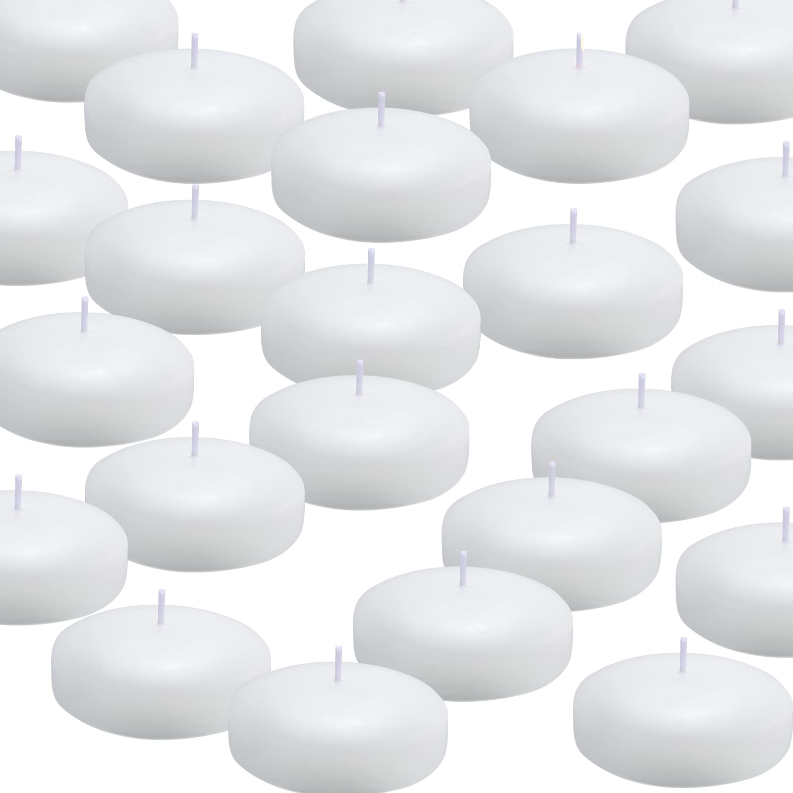 Tuyai floating candle pack-36 provides cohesive wedding decor with warm, soft illumination.