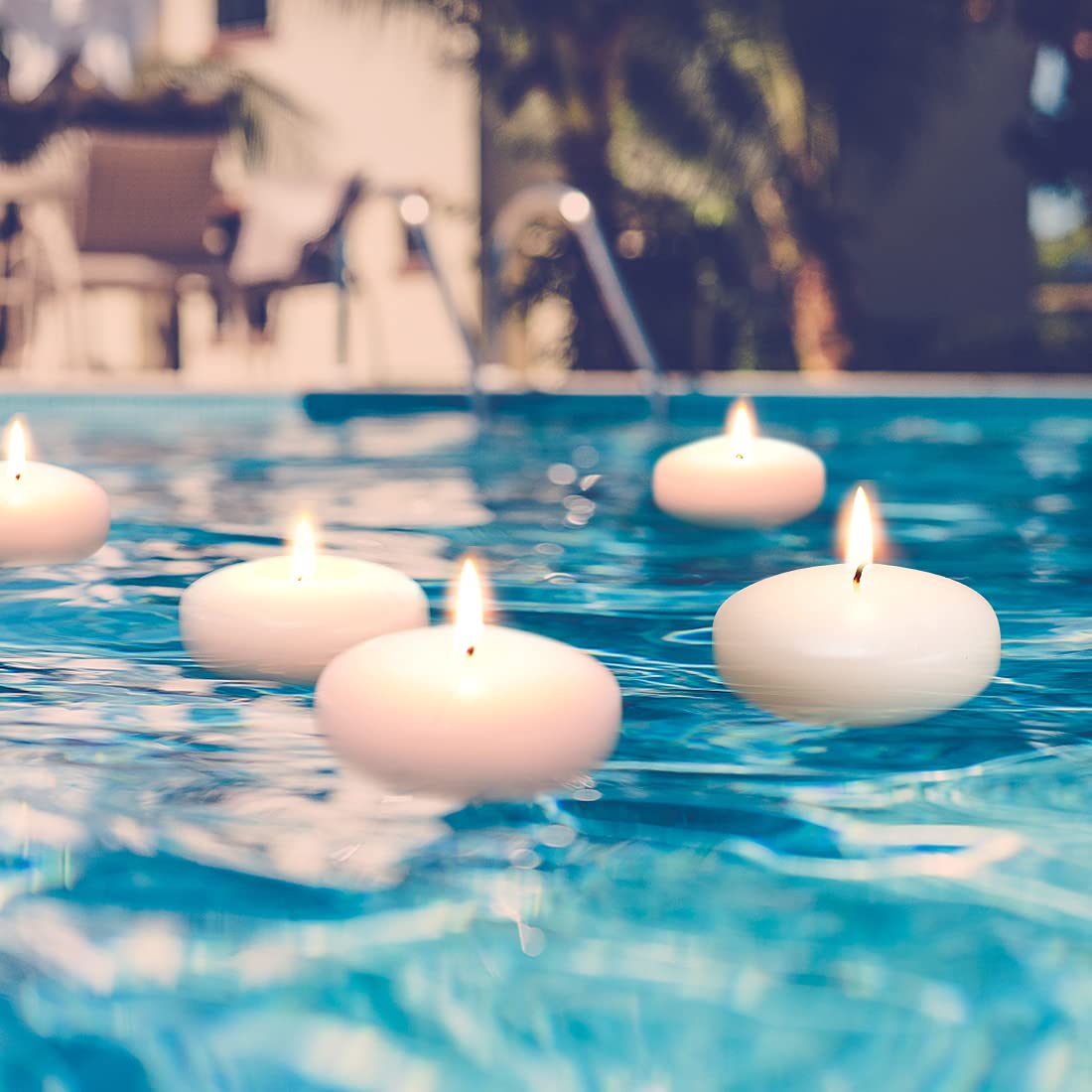 Tuyai floating candle safety-use-care reminds to supervise and avoid flammable surroundings.