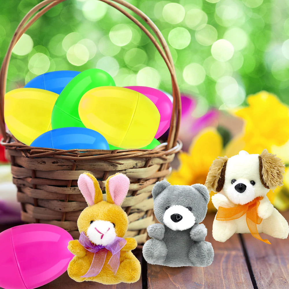 Tuzuaol set featuring 12 plush animal characters like bunny and frog