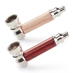 tvvjoe wood grain pipe 2pc: durable finish ideal for travel and everyday use