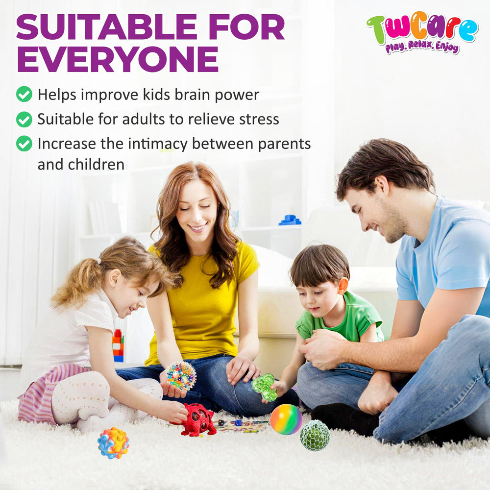 TwCare desk-friendly prize stress ball set supporting classroom motivation and rewards.