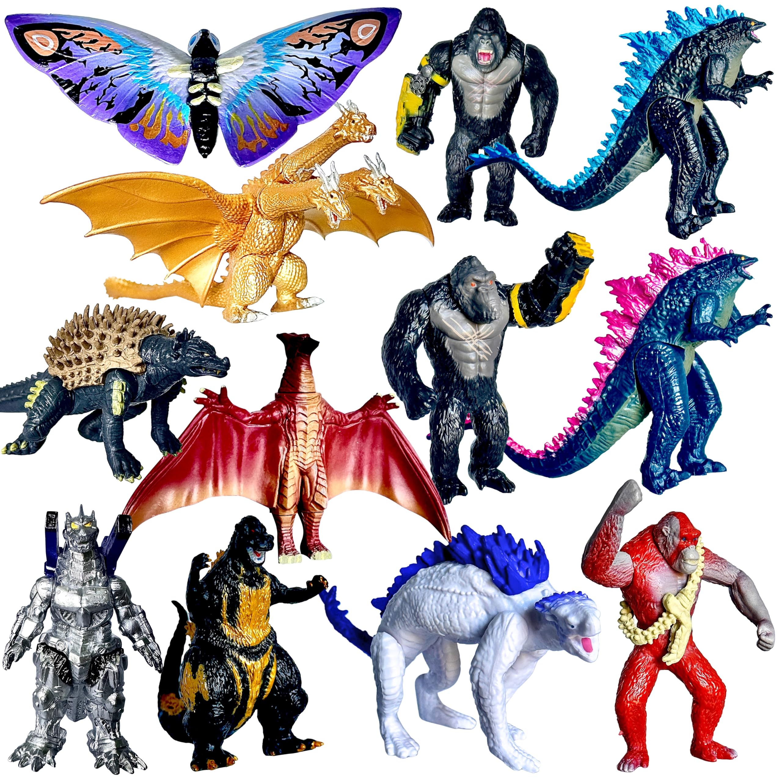 TwCare Godzilla x Kong figures on display with dynamic poses for collectors.