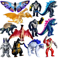 TwCare Godzilla x Kong figures on display with dynamic poses for collectors.