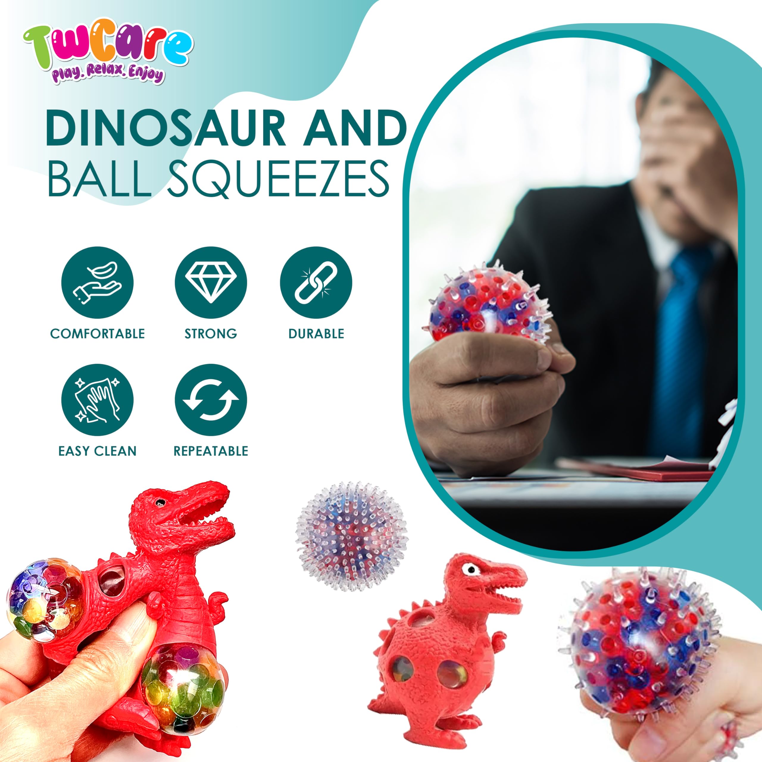 TwCare sensory rings with discreet textures for fingers during work