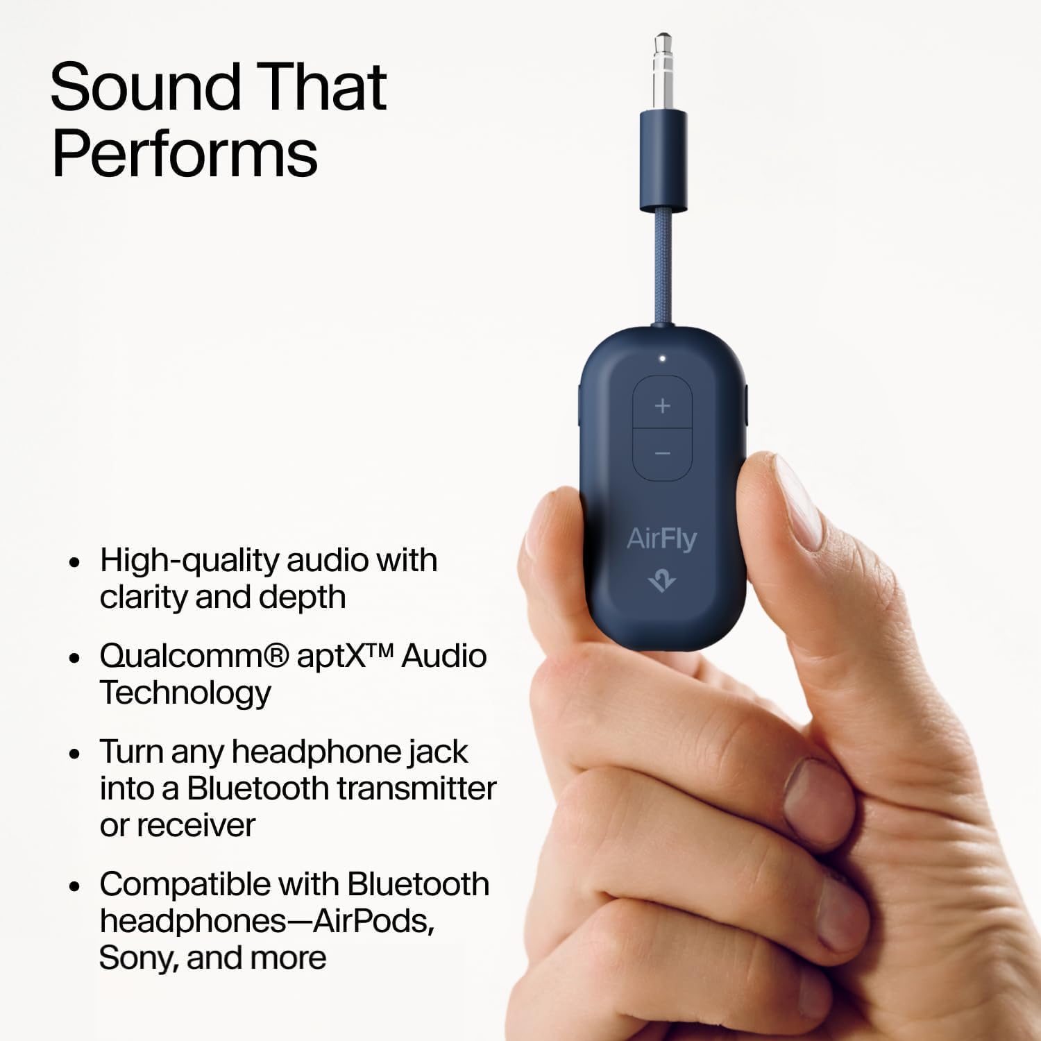 Compact, pocket-friendly AirFly Pro 2 design for on-the-go use