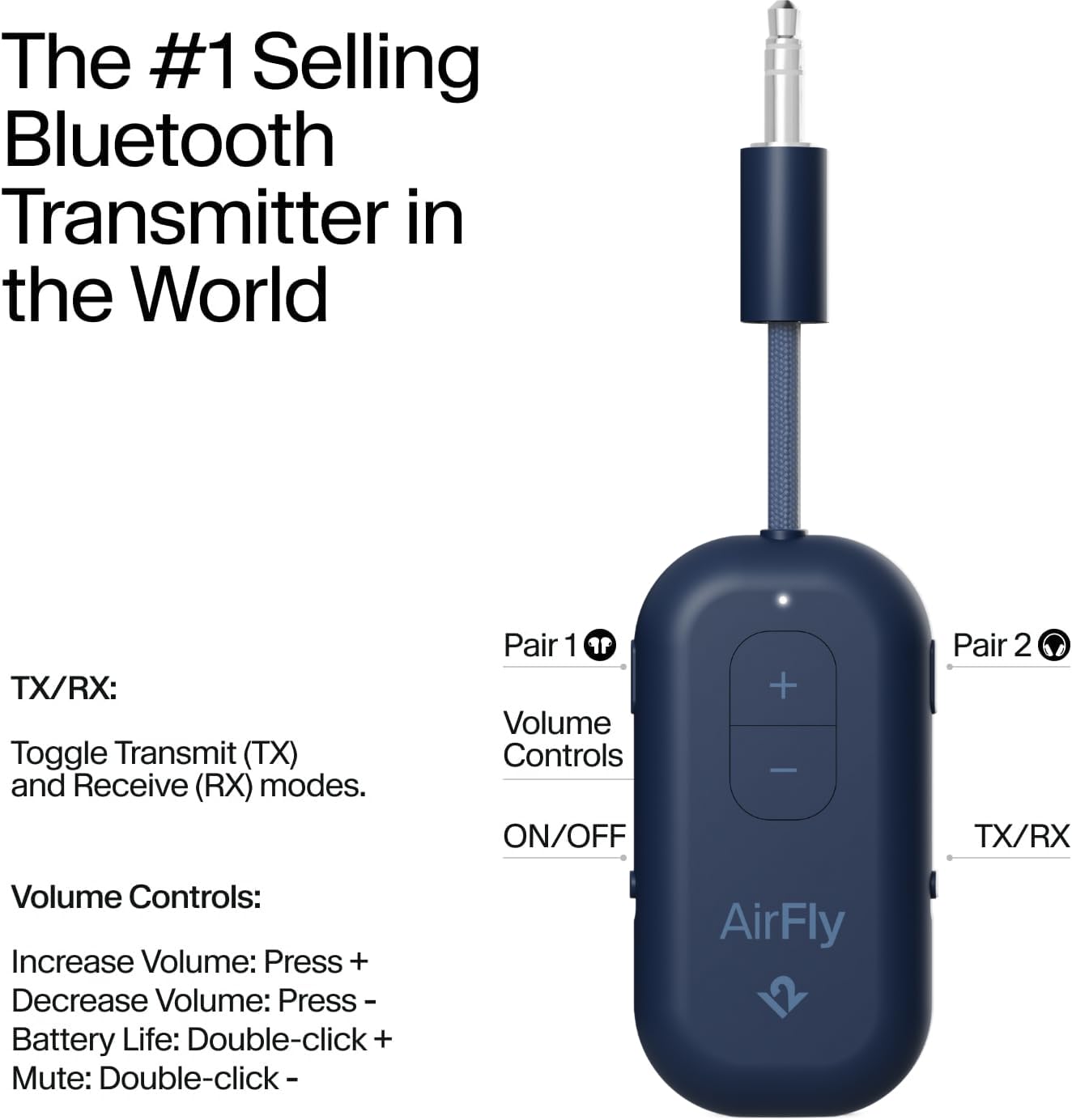 AirFly Pro 2 dual pairing buttons simplifying second headset setup