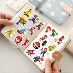 TWGOGOTIC Mario stickers on a laptop for personalized, removable style