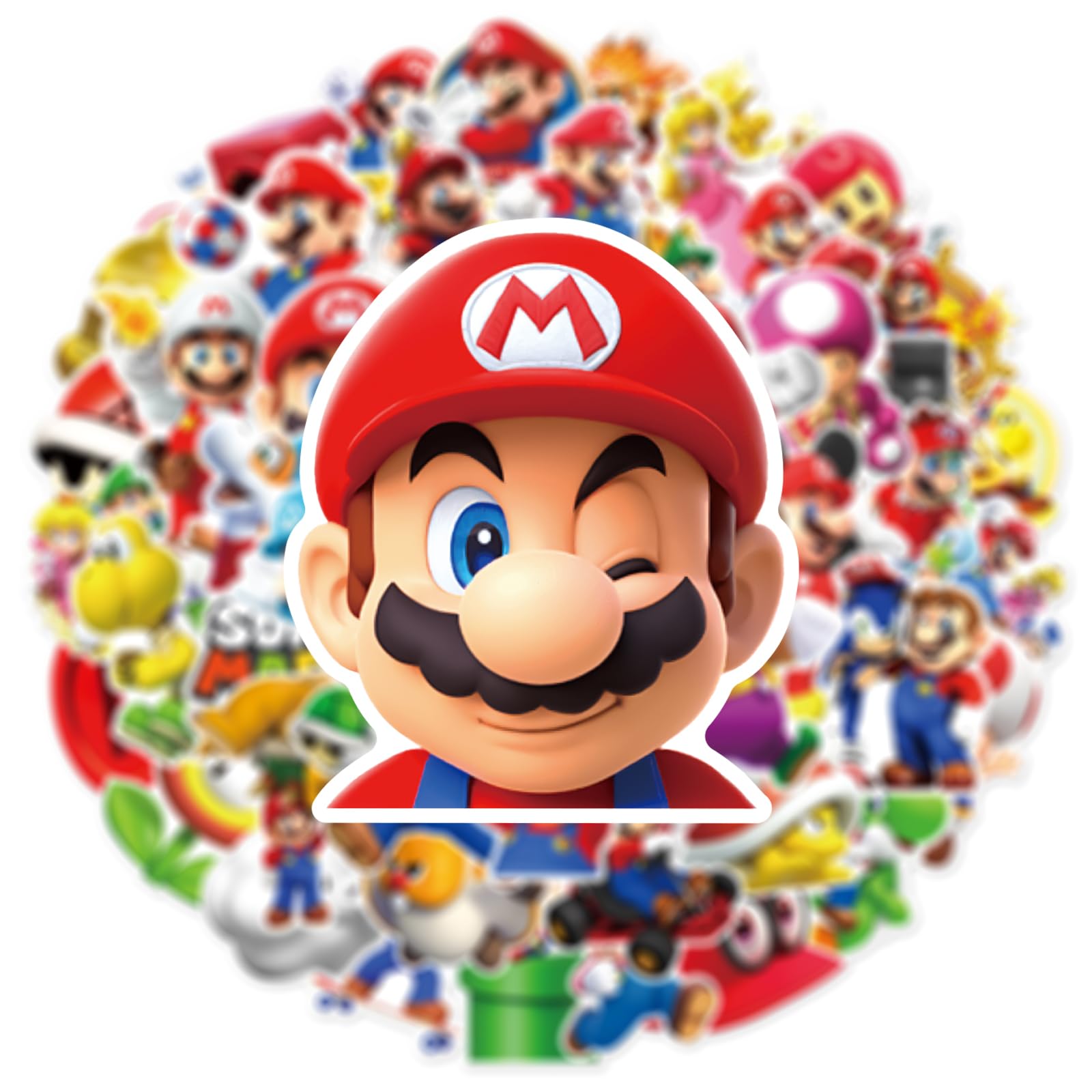 TWGOGOTIC Mario stickers on phones for vibrant, removable personalization