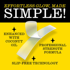 Twice Strips applied to teeth showing slip-free fit during whitening.