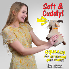 Twiddler Toys Screaming Goat Toy in an office setup for prank moments