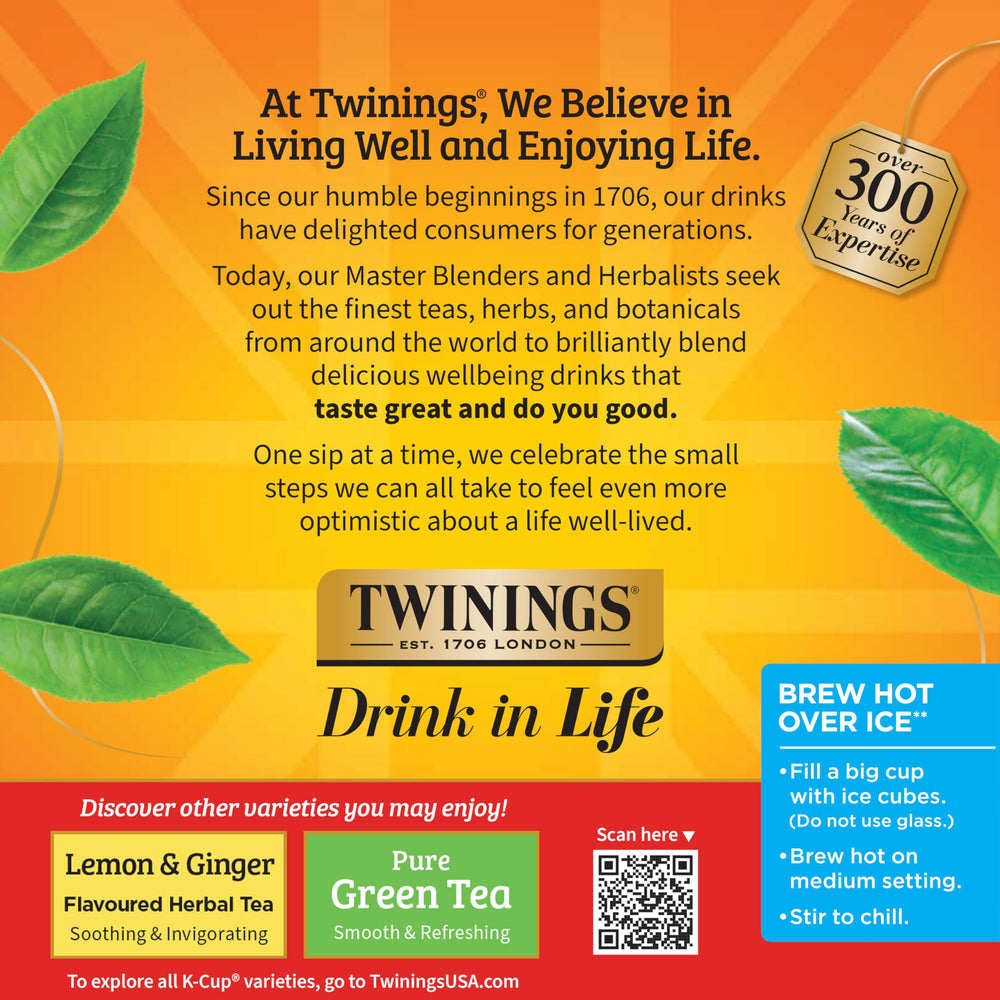 Twinings Decaffeinated English Breakfast pods ready for an iced tea moment.