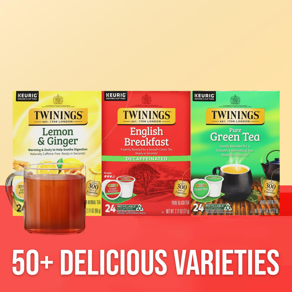 Eco-conscious packaging and high-quality ingredients from Twinings Decaf English Breakfast.