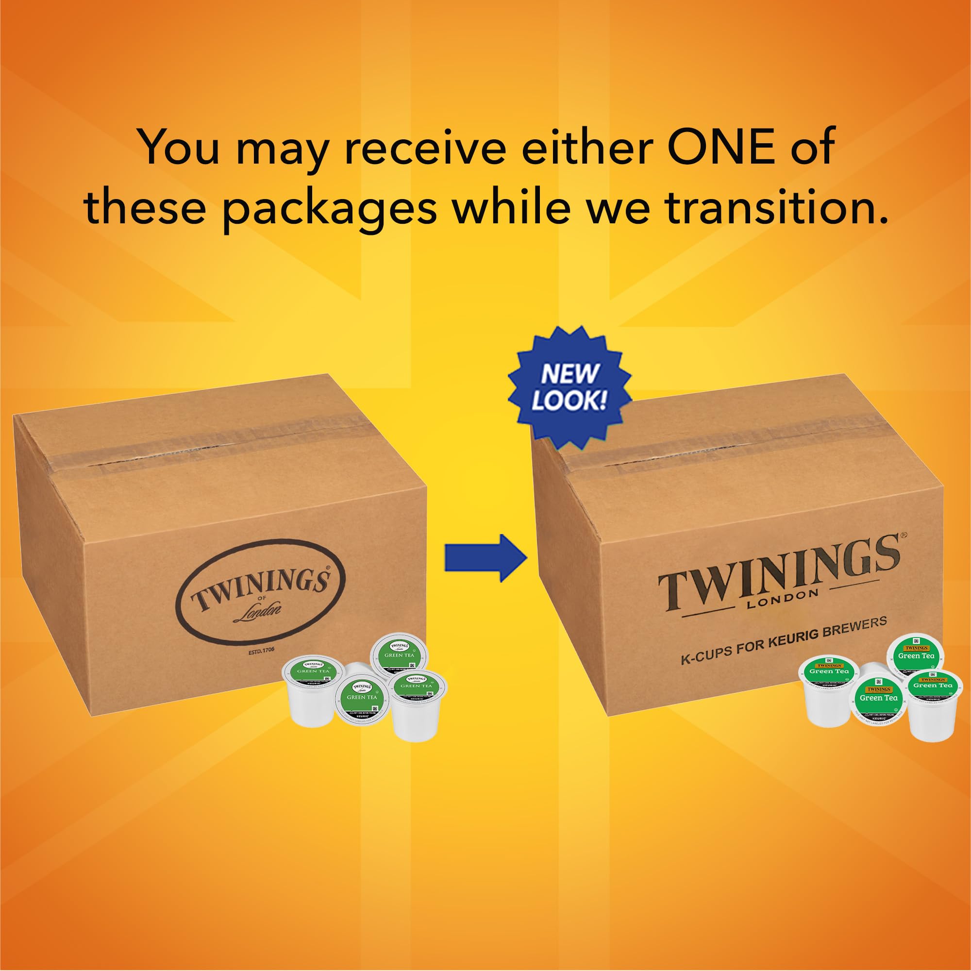 Twinings Green Tea K-Cup brewed over ice for a refreshing cold beverage.