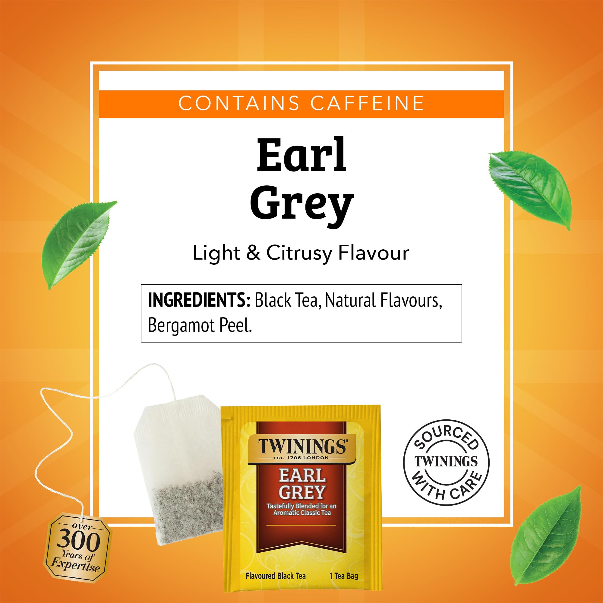 Twinings Earl Grey supports hot or iced tea enjoyment at home.