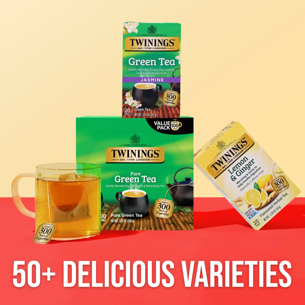 Iced Twinings Green Tea in a glass, perfect for a cooling, refreshing drink.