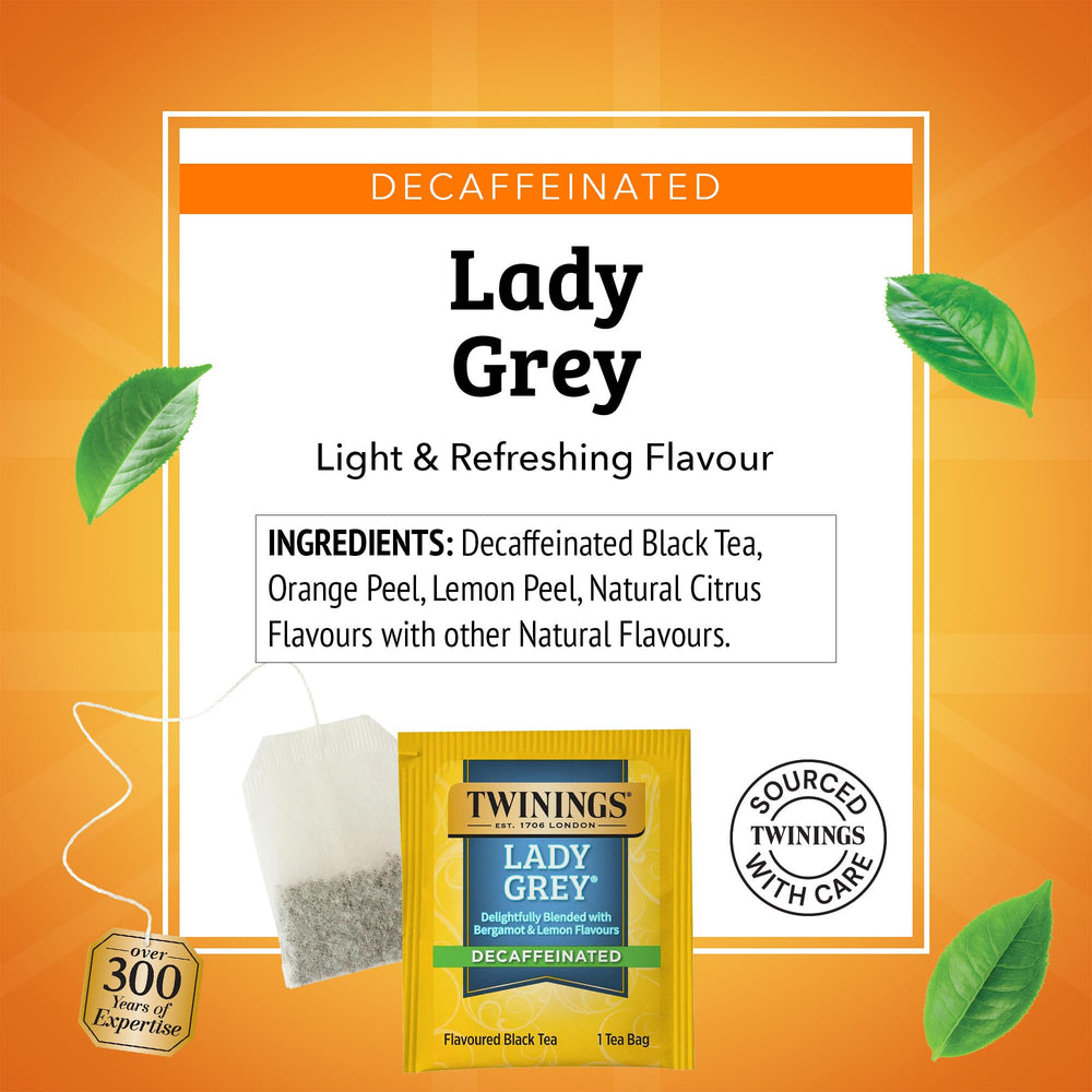 Brewing Twinings Lady Grey reveals bergamot aroma and citrus notes