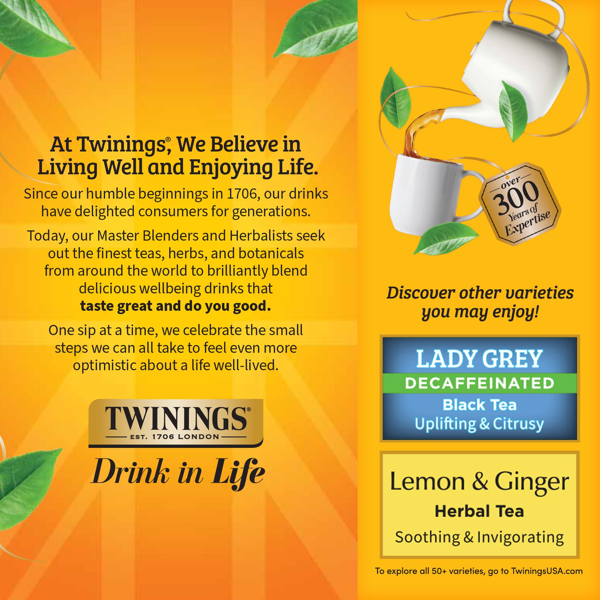 Twinings on-the-go packaging showcases convenience for travel and work breaks.