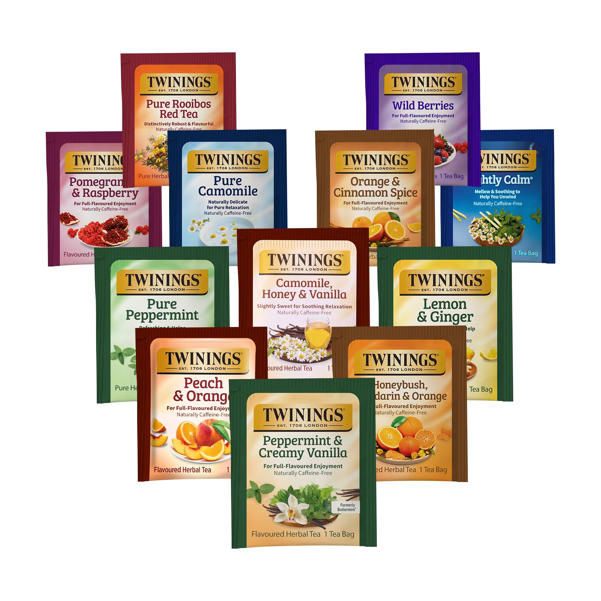 Twinings Orange Cinnamon Spice tisane evokes warm spice in a cozy cup.