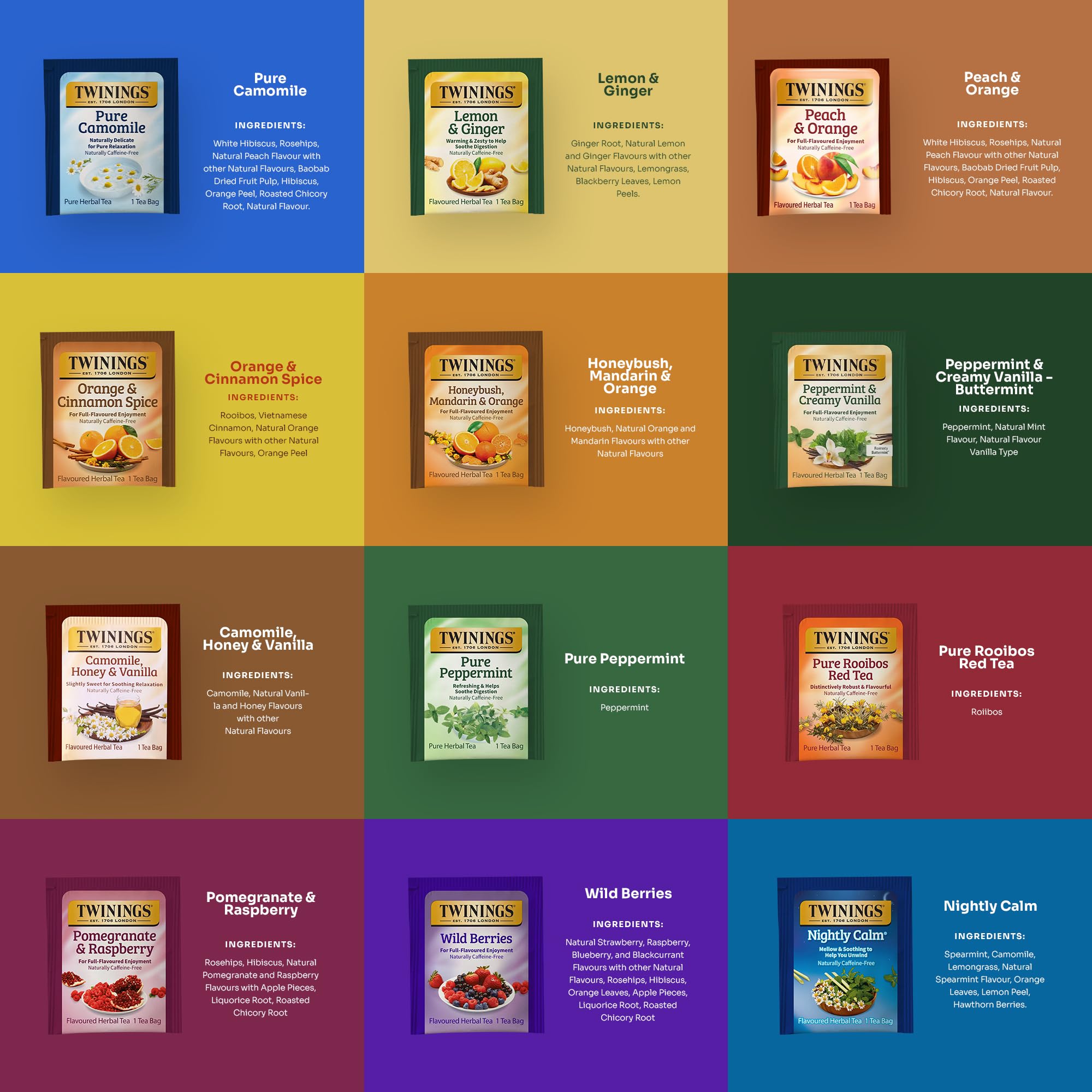 Twinings pomegranate and raspberry infusion with vivid fruit notes.