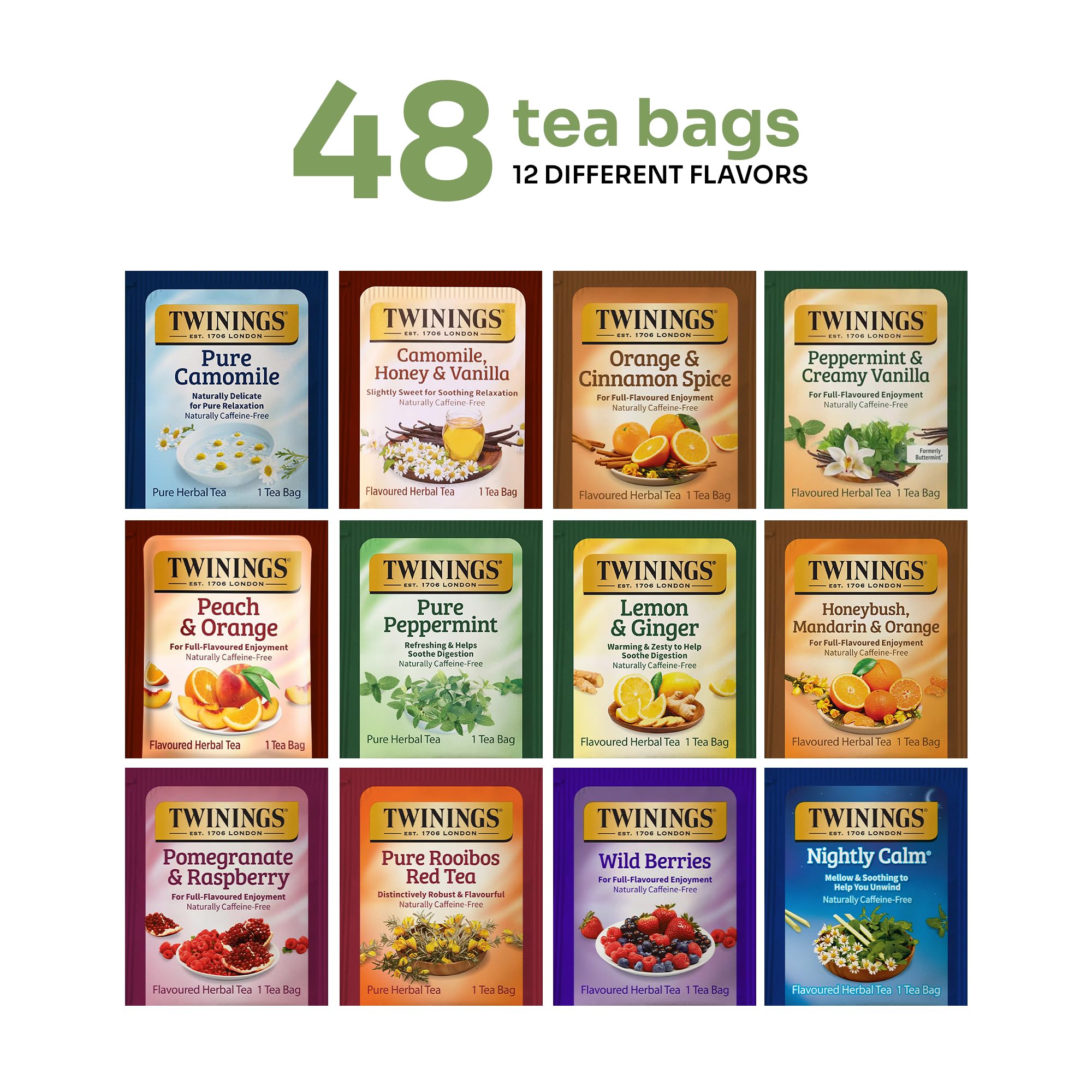 Twinings Pure Camomile tea bag ready for a soothing evening.