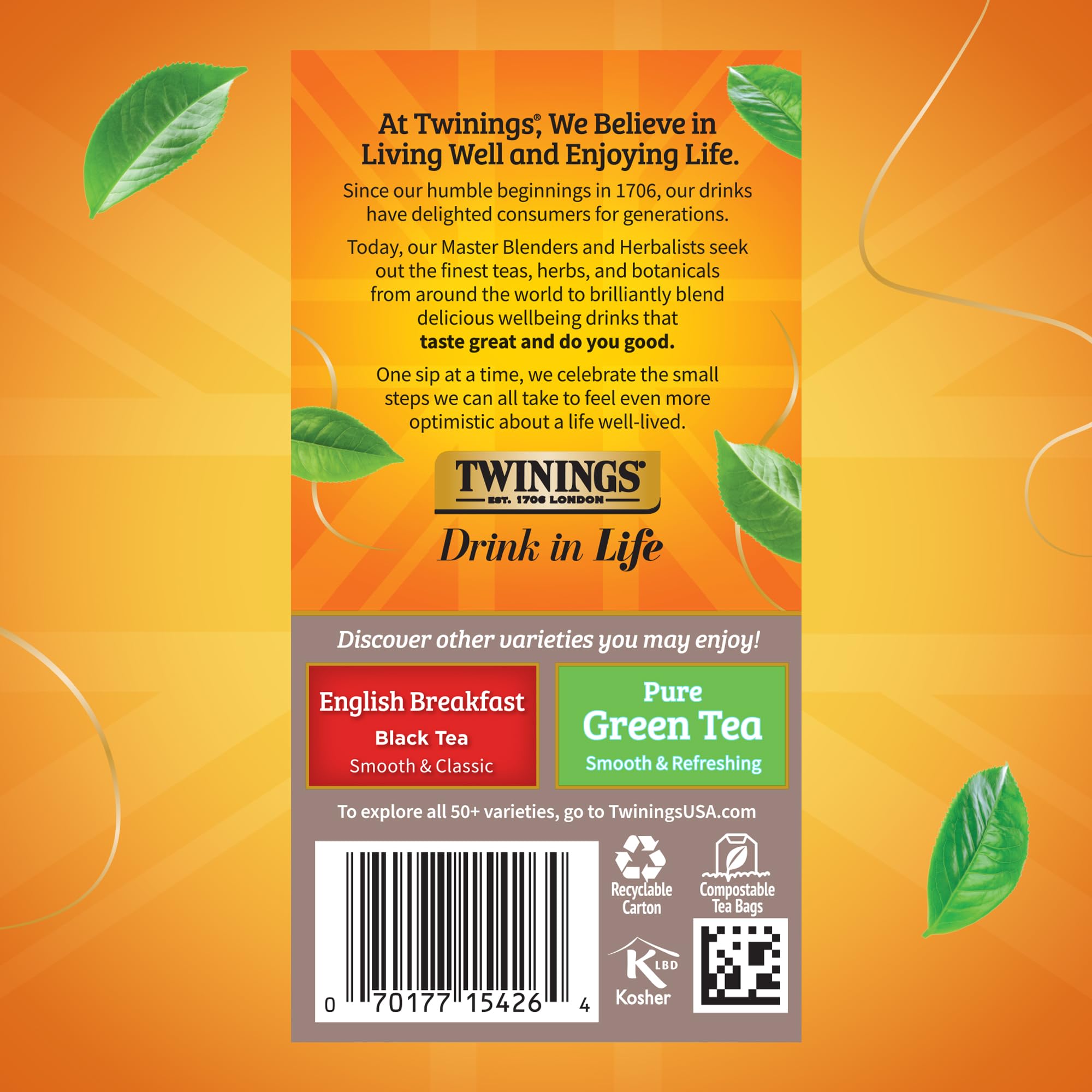 Twinings Pure Oolong Tea with milk demonstrates a traditional, balanced pairing
