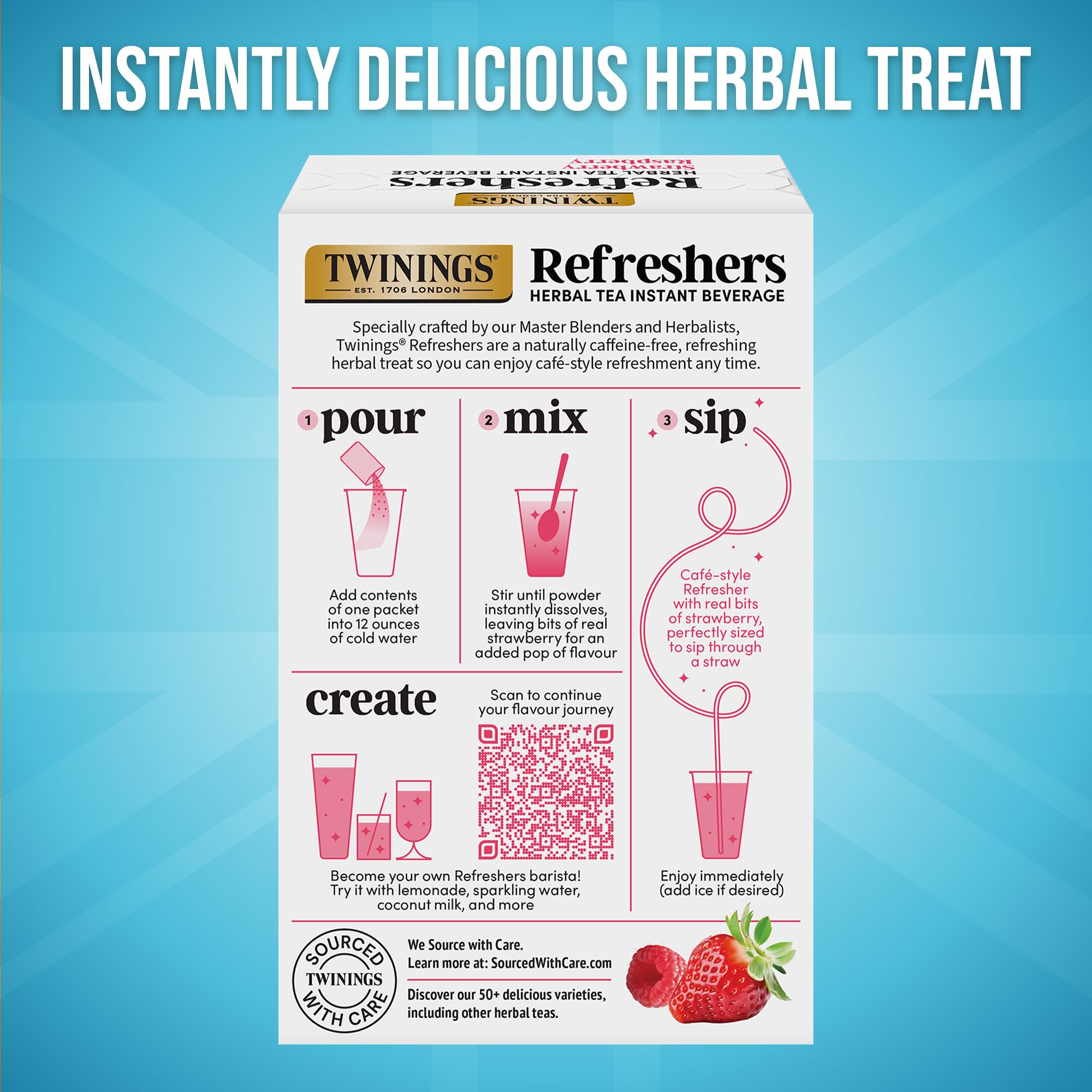 Twinings Refreshers mixed with lemonade offer a sparkling fruit twist