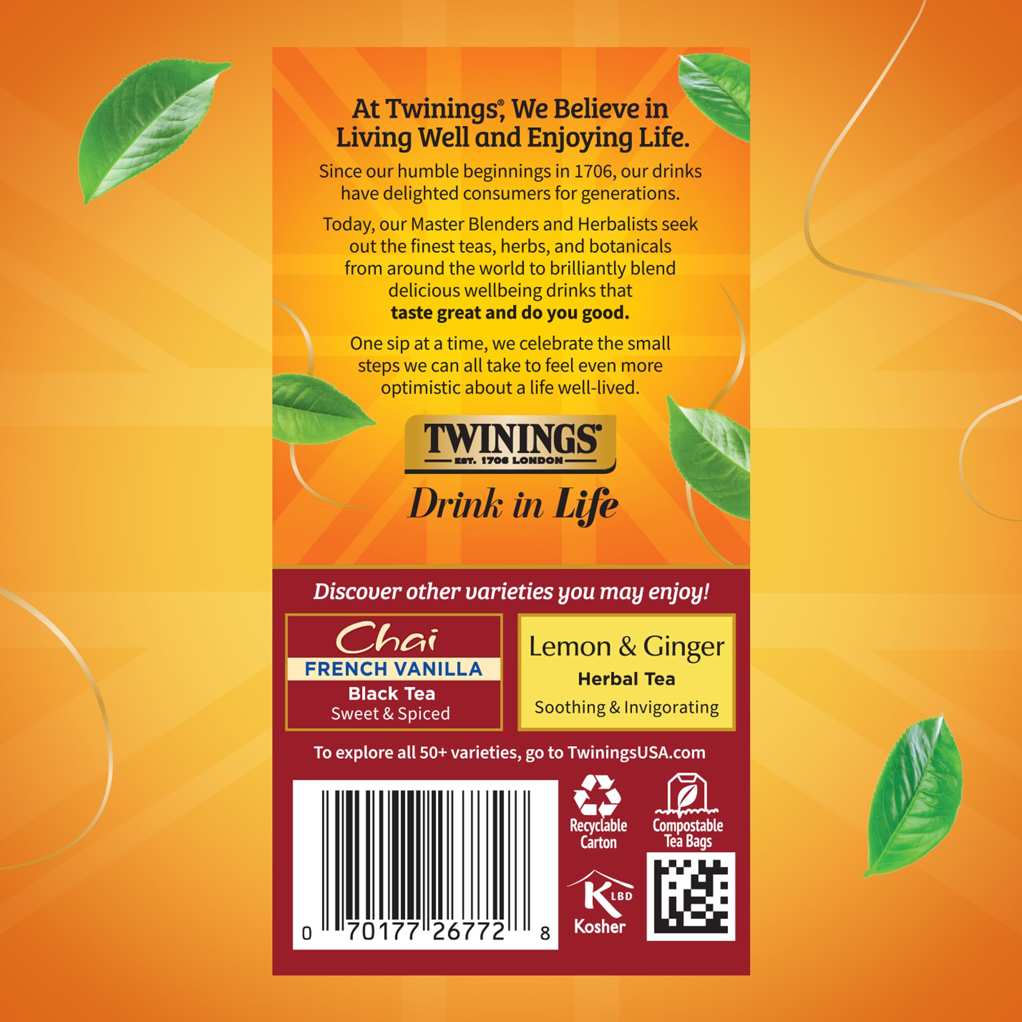 Twinings Ultra Spice Chai hot-or-iced-serve offers versatile serving options.