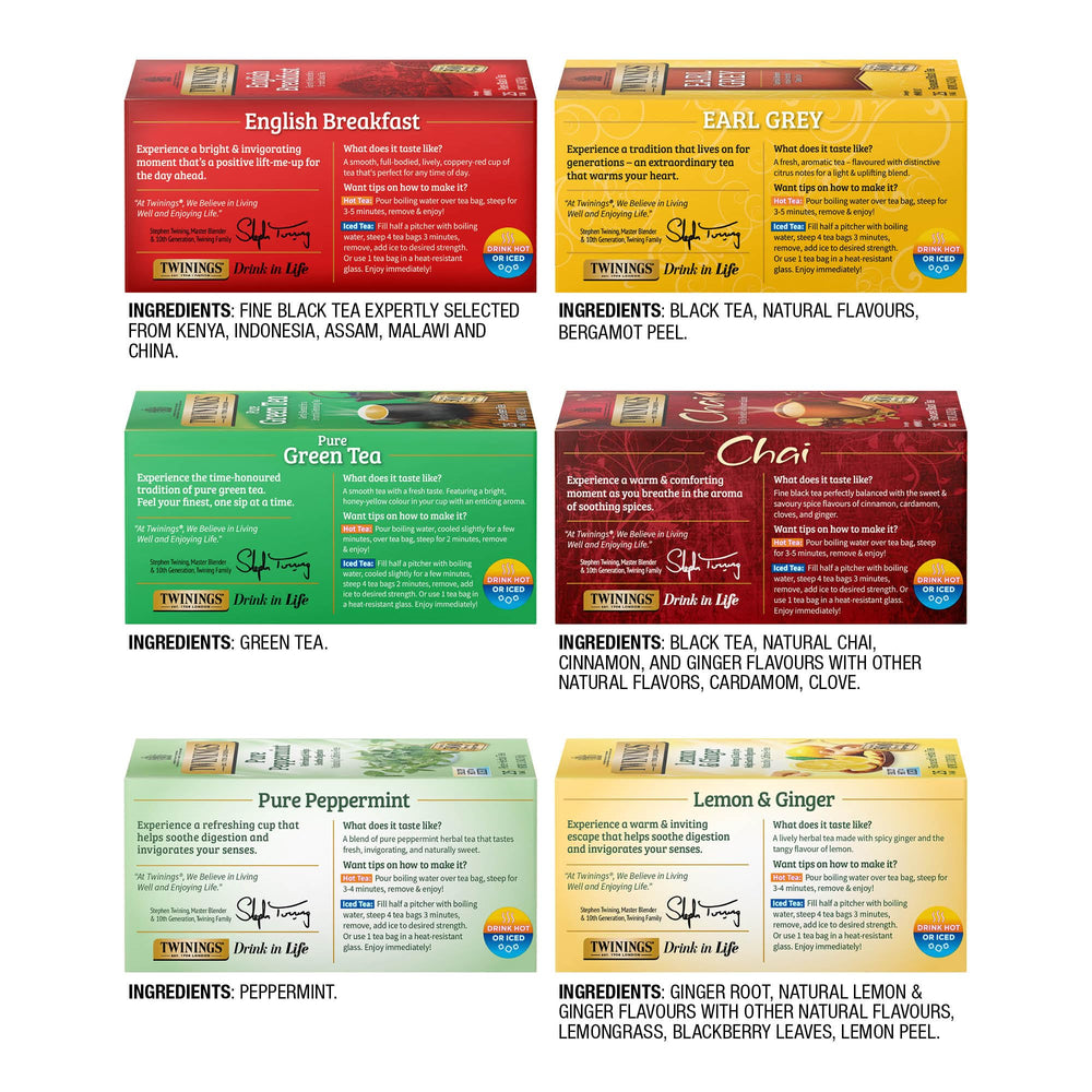 Twinings Chai tea bags in variety pack for aromatic spice moments