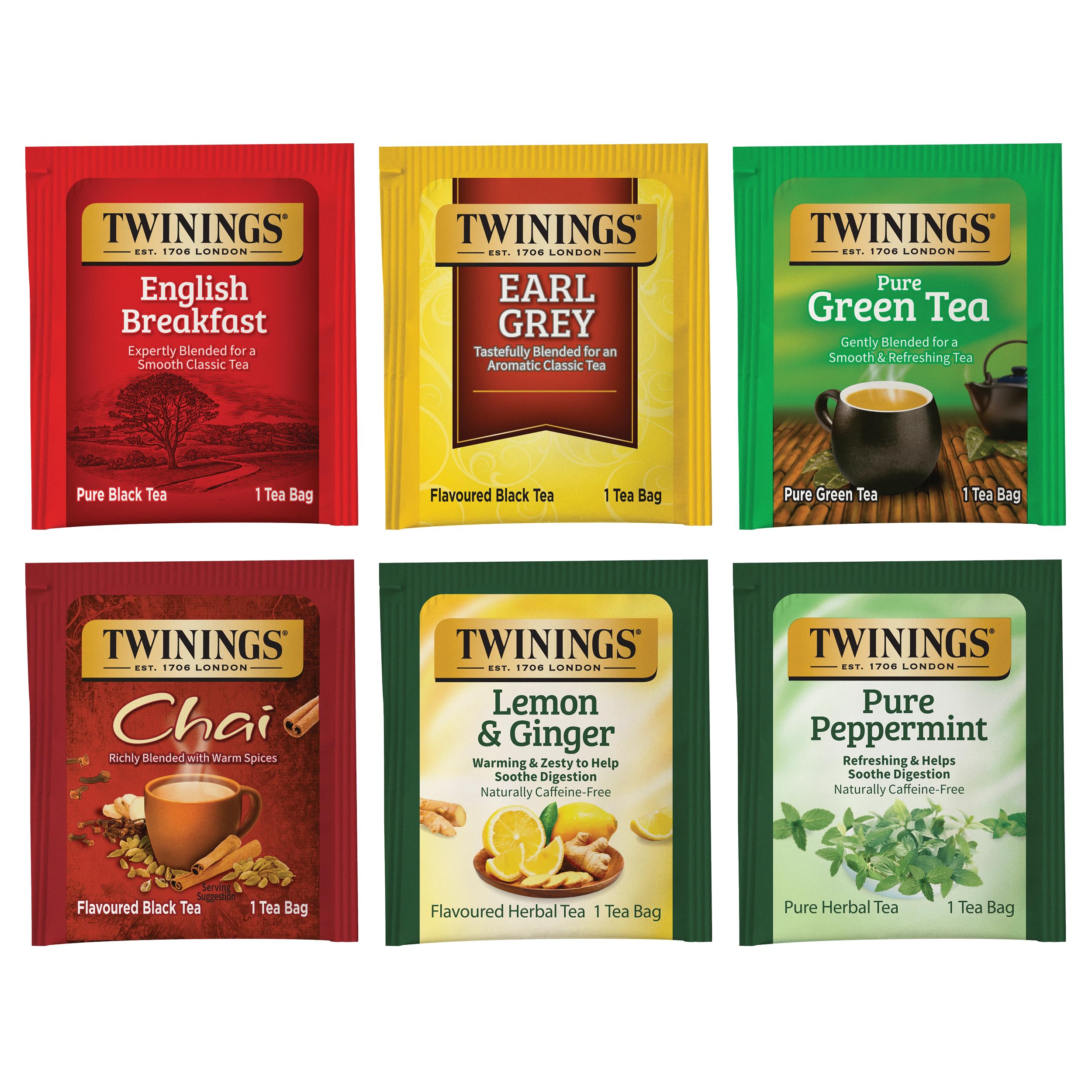 Twinings Green Tea tea bags in variety pack for clean daily lift