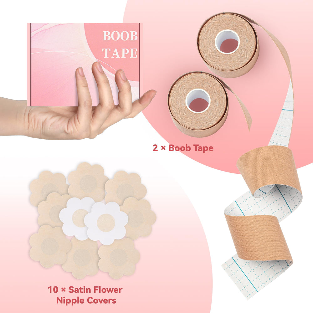 Twinkling Beads reusable adhesive bra tape offers long-lasting wear without straps