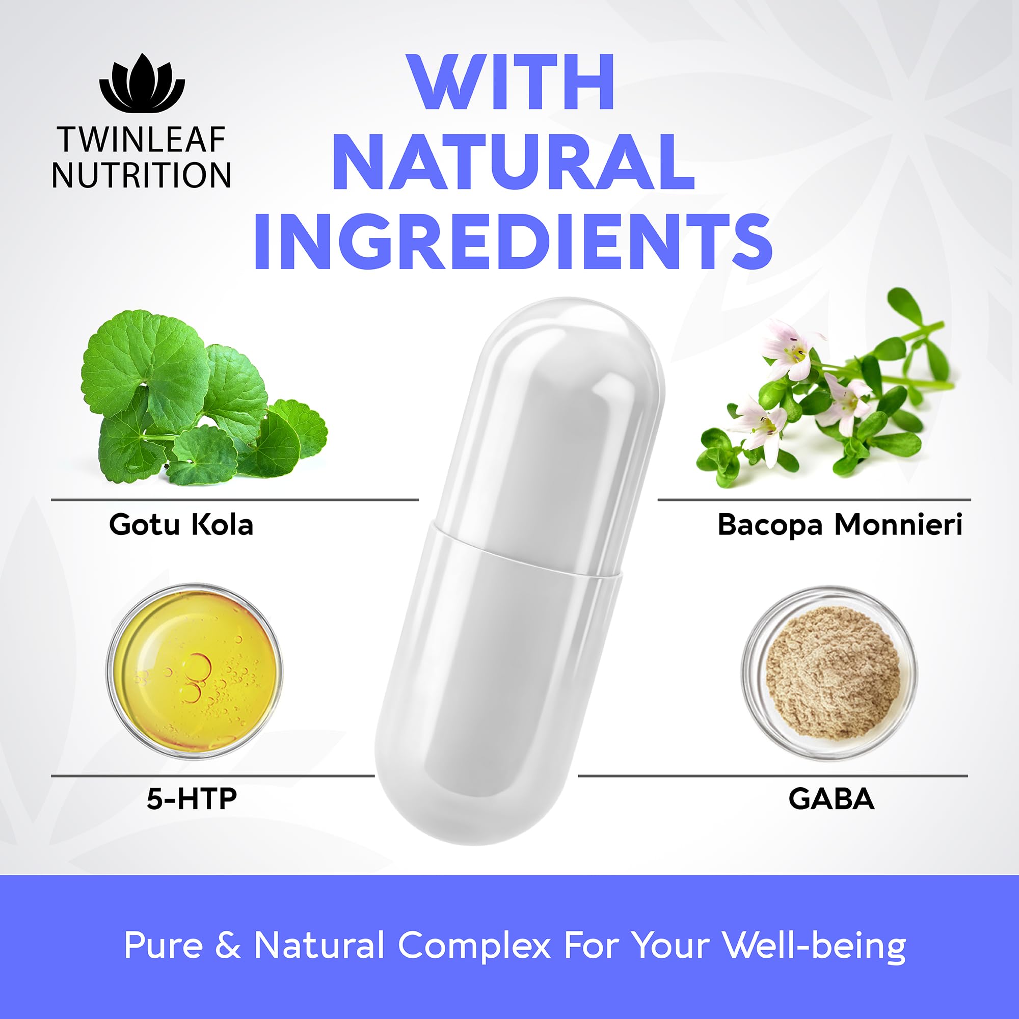 Twinleaf Nutrition packaging and capsules on desk convey premium wellness