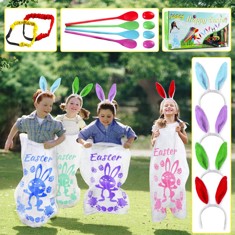Twister.CK Easter potato sack bags for outdoor play and festive competition