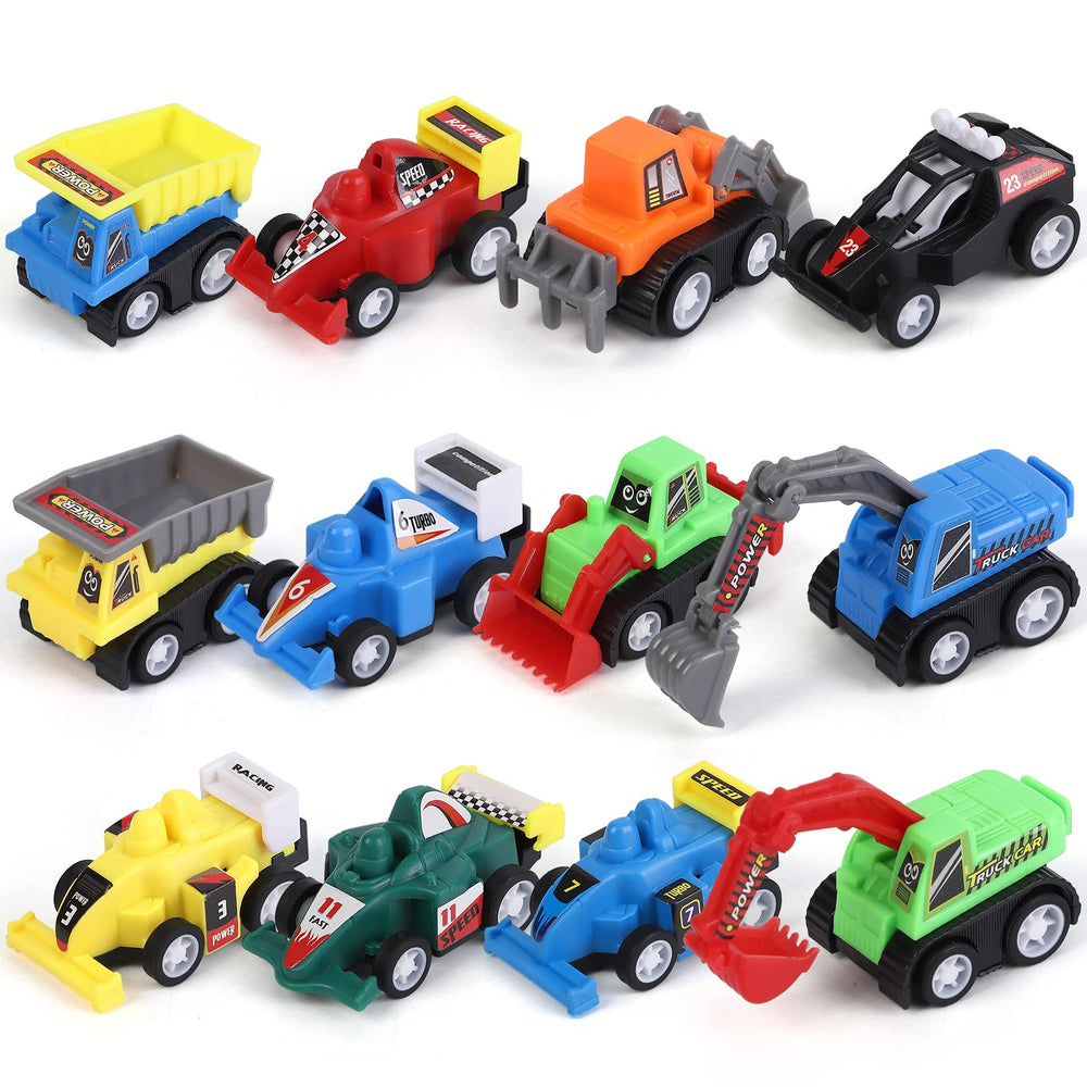 Twister.CK pull-back construction vehicles inside colorful eggs for imaginative play