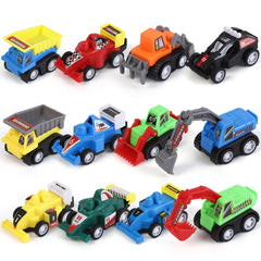 Twister.CK pull-back construction vehicles inside colorful eggs for imaginative play