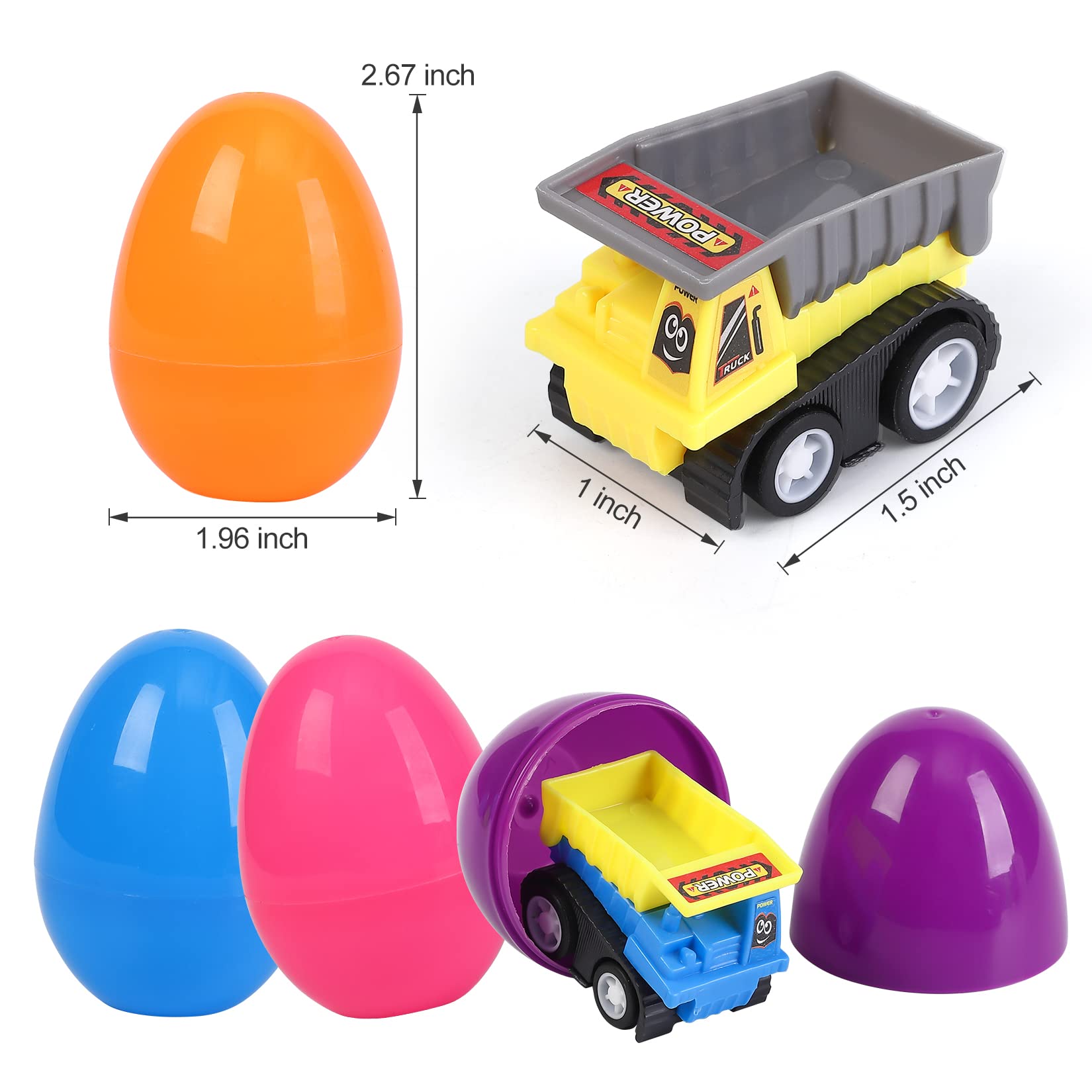 Twister.CK pull-back race cars inside eggs encourage quick, playful racing