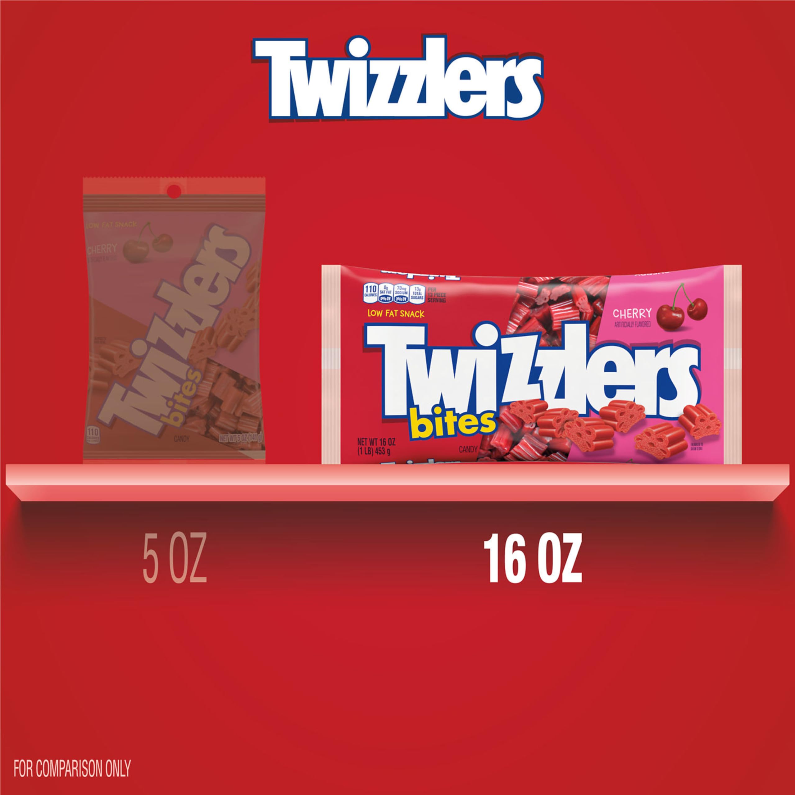 Twizzlers Bites Cherry on table, perfect movie night treat.