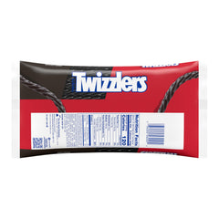 Close up of Twizzlers Twists licorice texture and shine.