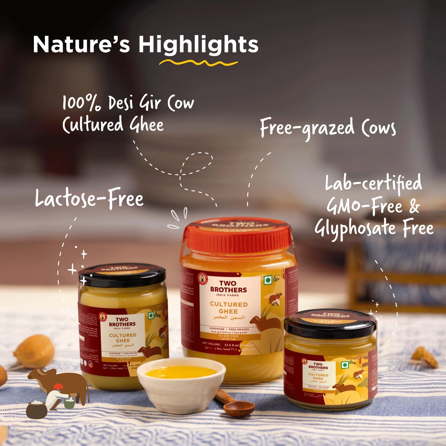Two Brothers India Farms Keto-friendly ghee for cooking and meals