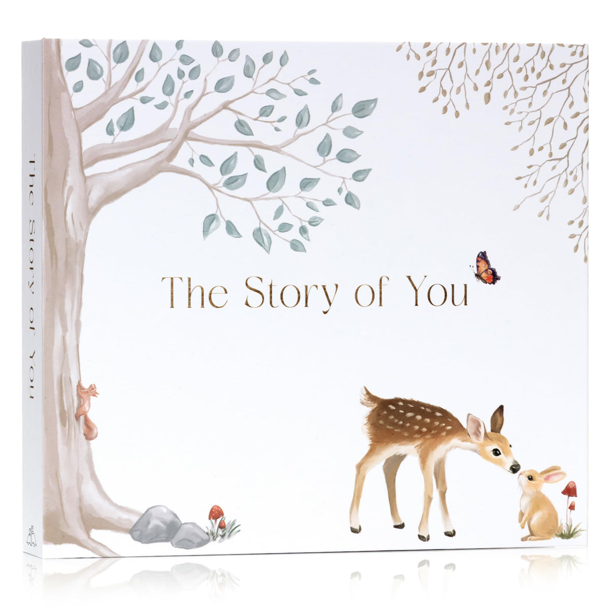 Two Little Dinos baby memory book cover showcases premium craftsmanship for lasting keepsakes.