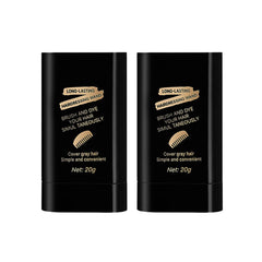 Two-pack safe and convenient comb hair dye front view for gray coverage.
