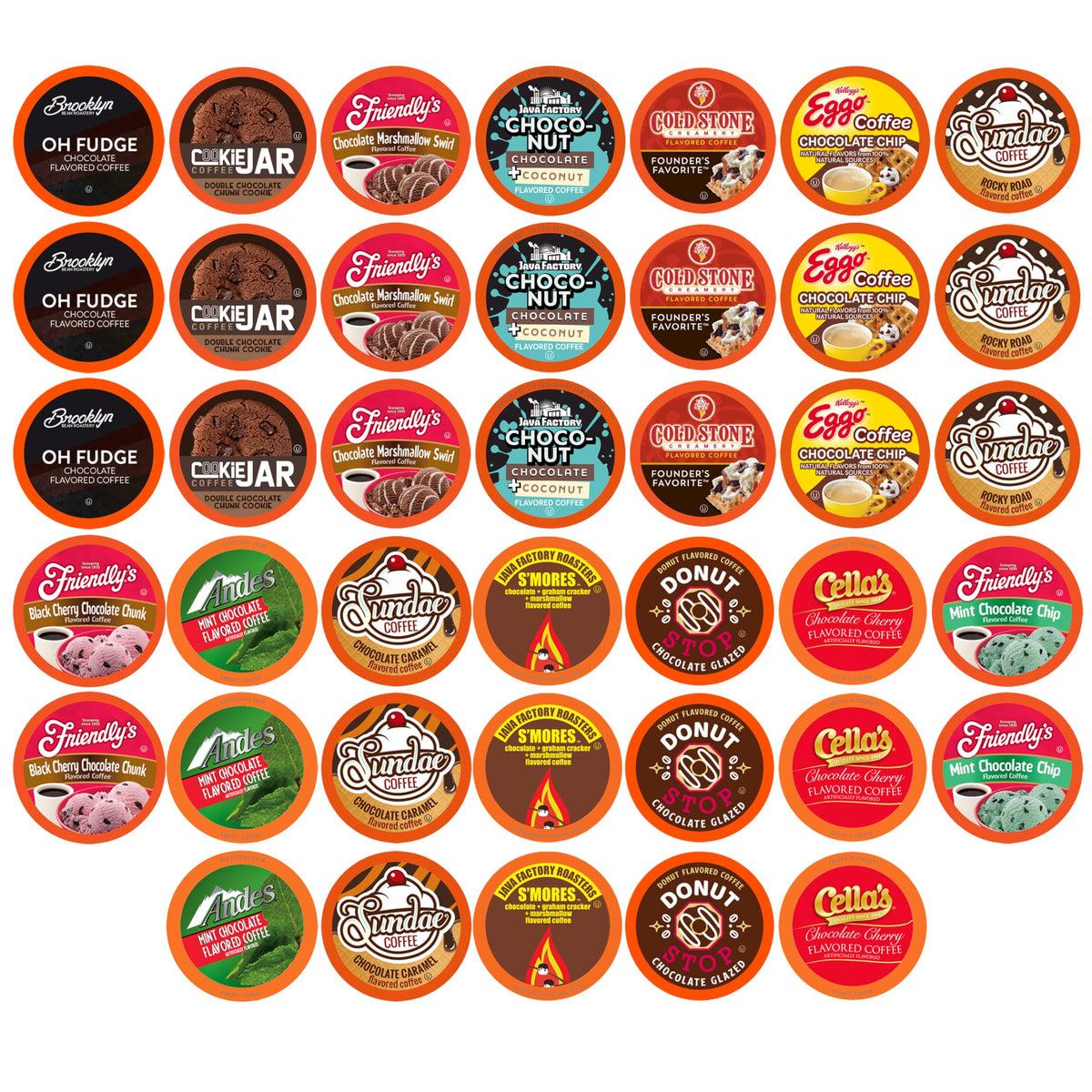 Two Rivers Coffee Chocolate Lovers Pods packaging with chocolate flavors for a quick treat.