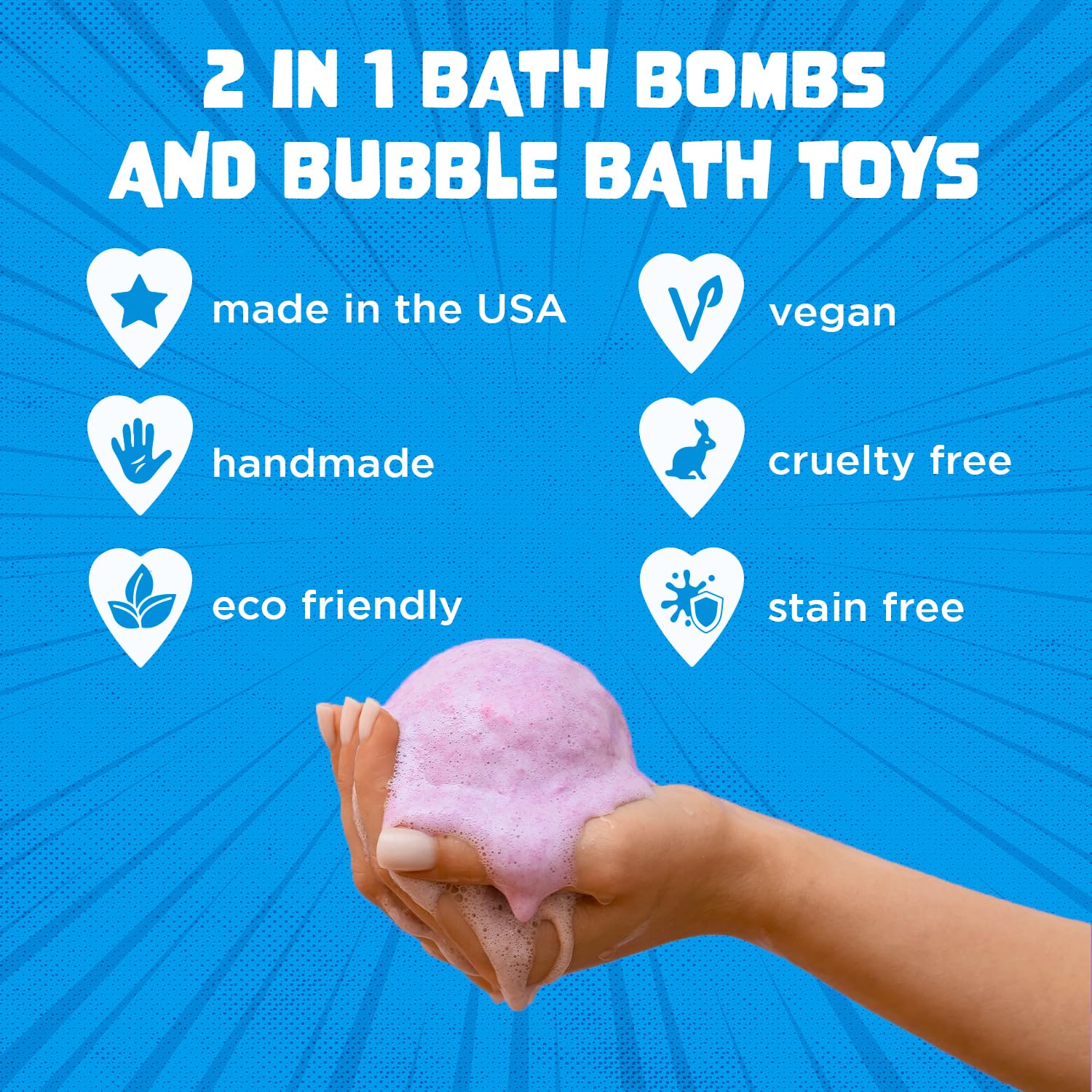 Two Sisters Poke Monster hides a surprise Monster inside every bath bomb.
